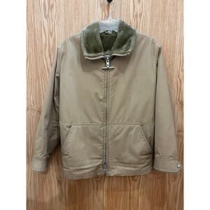 Vintage Mens Mighty Mac Fur Lined Coat Unique T-Handle Zipper